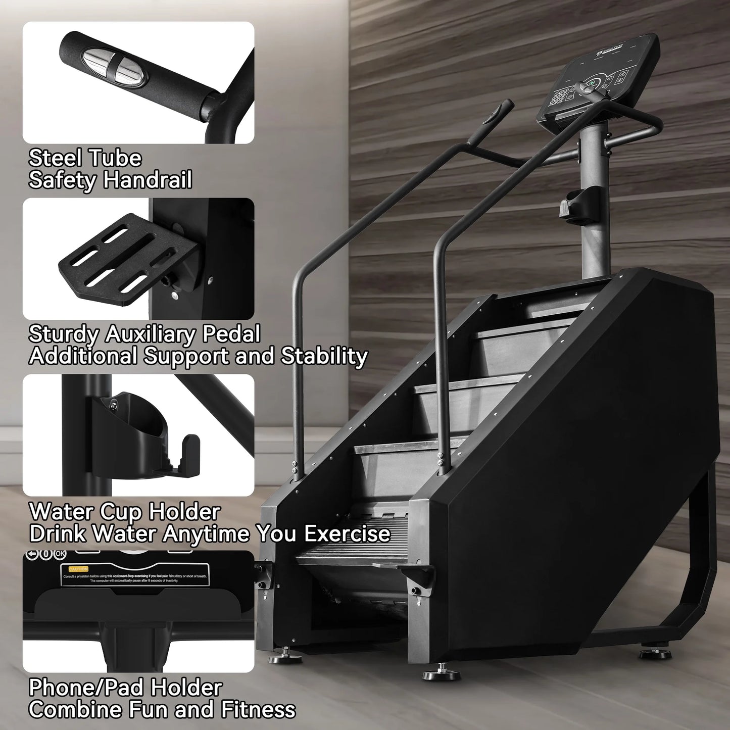 Stair Climber Commercial Grade Stair Step Machine for Cardio and Lower Body Workouts