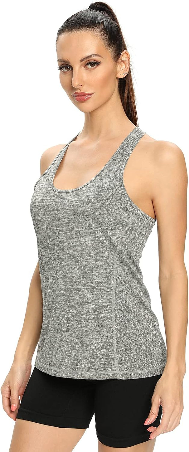 Workout Tank Tops for Women Racerback Athletic Tanks Running Exercise Gym Tank Top - 4 Packs